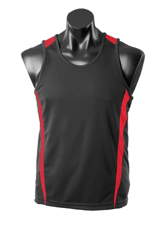 Aussie Pacific Men's Eureka Singlet 1104 Casual Wear Aussie Pacific Black/Red S 